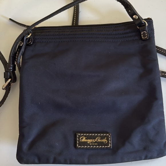 Dooney & Bourke North South Triple Zipper Small Navy Nylon Crossbody - Picture 4 of 10